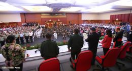 Daniel y Rosario presiden graduación de cadetes del Ejército de Nicaragua