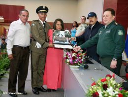 Daniel y Rosario presiden graduación de cadetes del Ejército de Nicaragua
