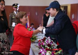 Daniel y Rosario presiden graduación de cadetes del Ejército de Nicaragua