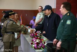 Daniel y Rosario presiden graduación de cadetes del Ejército de Nicaragua