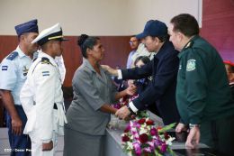 Daniel y Rosario presiden graduación de cadetes del Ejército de Nicaragua