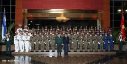 Daniel y Rosario presiden graduación de cadetes del Ejército de Nicaragua