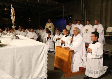 Un mar de católicos participan en primera misa del 2016