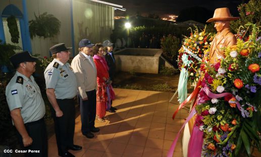 Daniel y Rosario conmemoran el 82 aniversario del tránsito a la inmortalidad del General Sandino