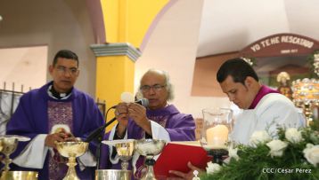 Cardenal Leopoldo Brenes celebra eucaristía en Santuario Nacional de Jesús del Rescate
