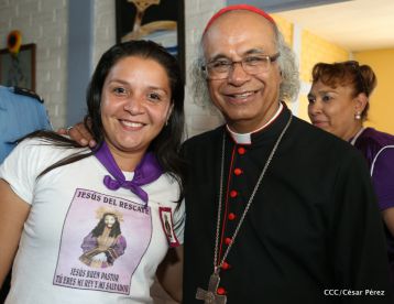 Cardenal Leopoldo Brenes celebra eucaristía en Santuario Nacional de Jesús del Rescate