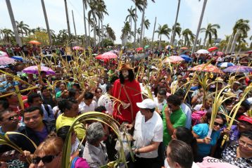 Procesión de Jesús del Triunfo en la Catedral de Managua