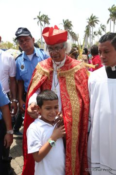 Procesión de Jesús del Triunfo en la Catedral de Managua