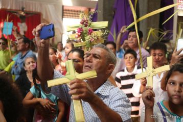 Procesión de Jesús del Triunfo en la Catedral de Managua