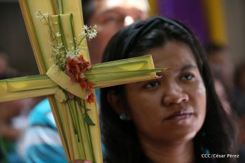Procesión de Jesús del Triunfo en la Catedral de Managua