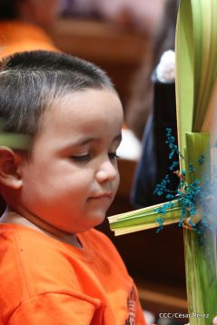 Procesión de Jesús del Triunfo en la Catedral de Managua
