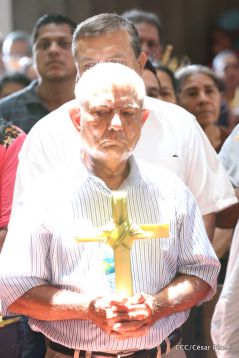 Procesión de Jesús del Triunfo en la Catedral de Managua