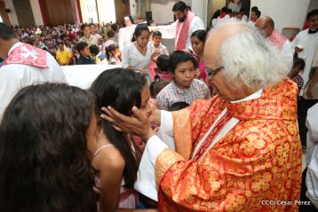 Procesión de Jesús del Triunfo en la Catedral de Managua