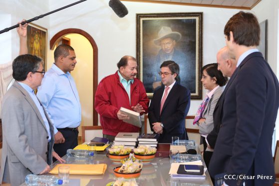 Presidente Daniel Ortega recibe a Luis Alberto Moreno, presidente del BID