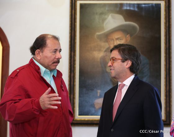 Presidente Daniel Ortega recibe a Luis Alberto Moreno, presidente del BID