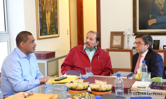 Presidente Daniel Ortega recibe a Luis Alberto Moreno, presidente del BID