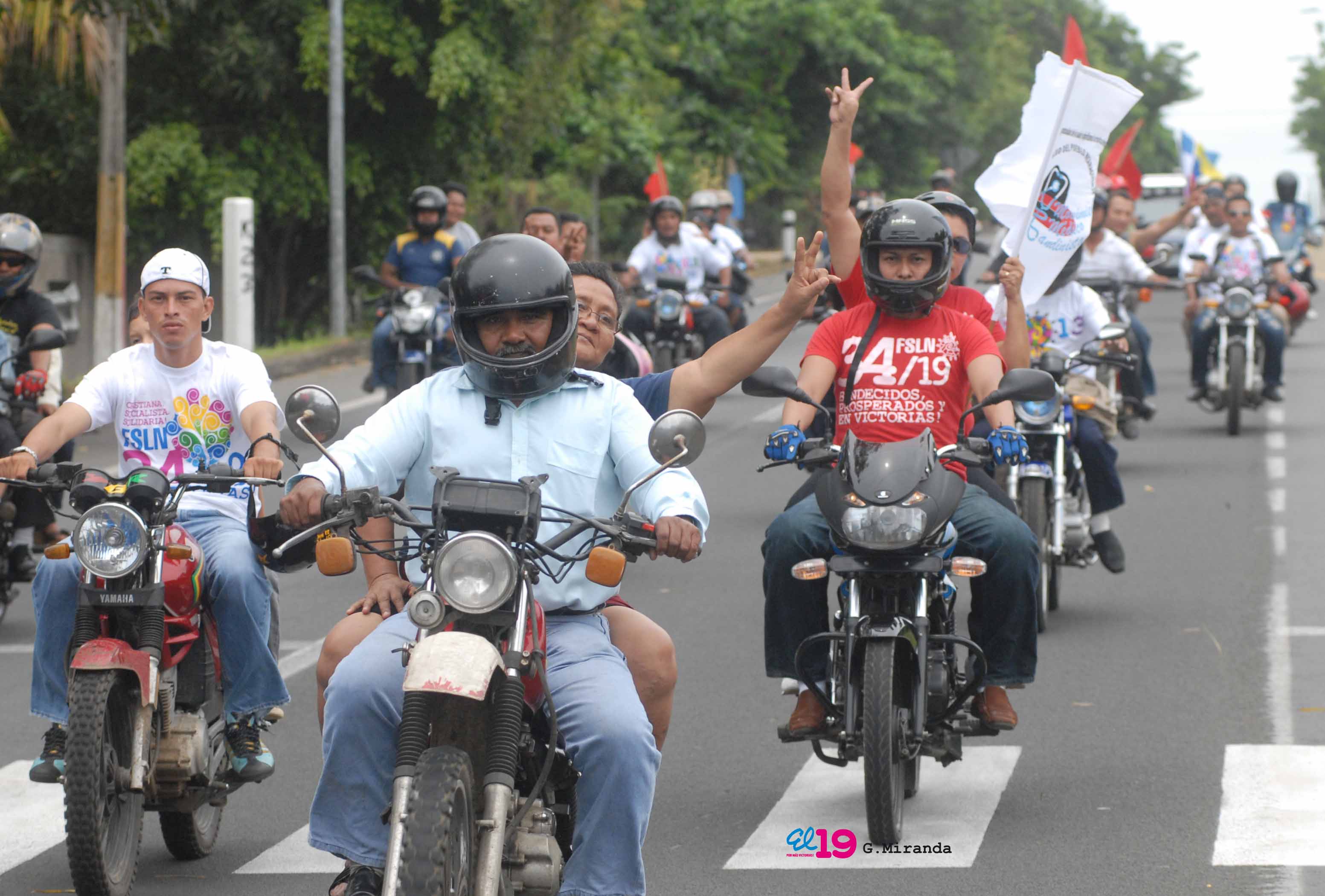 Caravanas llegan a Managua para el 34/19!