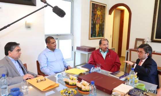 Presidente Daniel Ortega recibe a Luis Alberto Moreno, presidente del BID