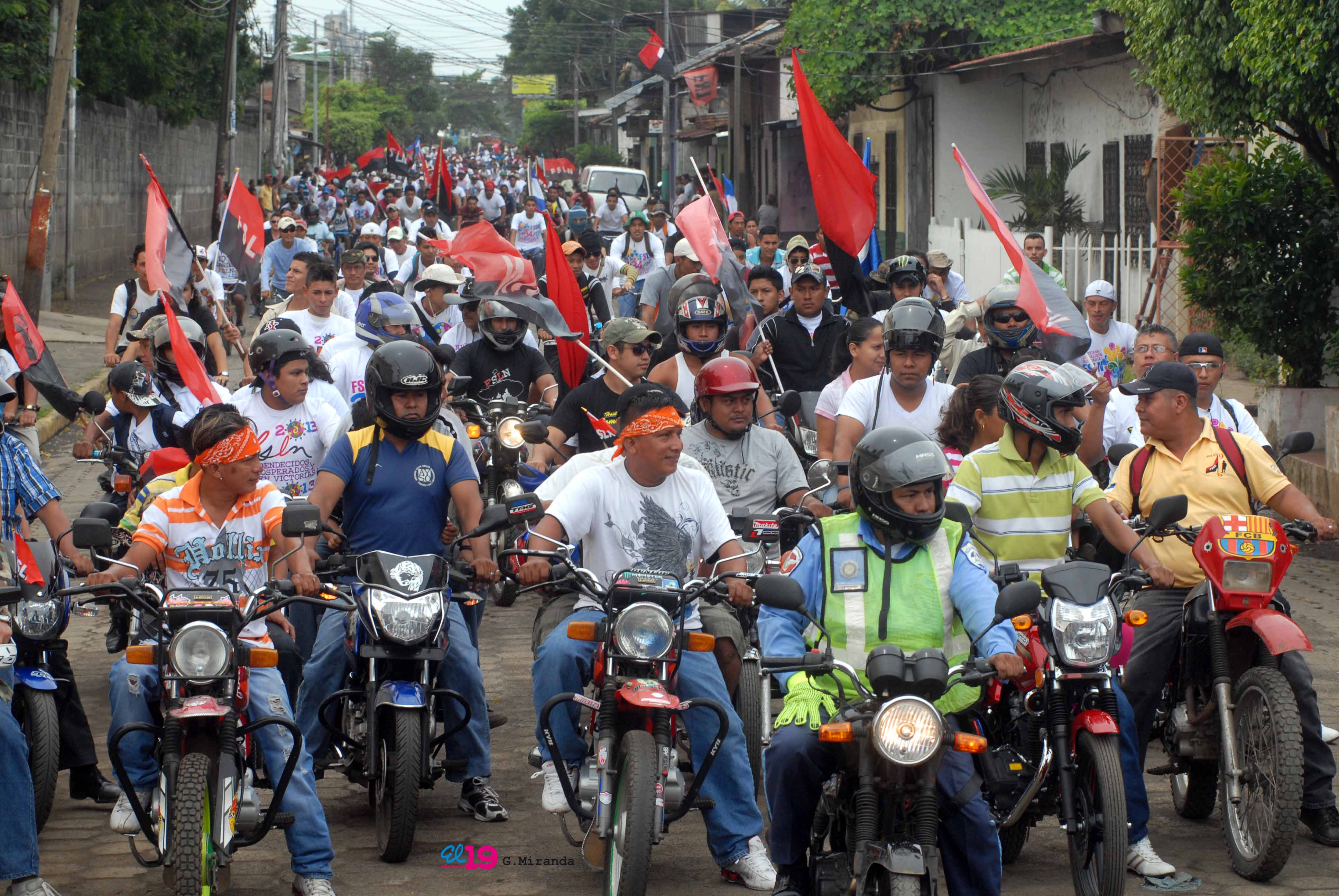 Caravanas llegan a Managua para el 34/19!