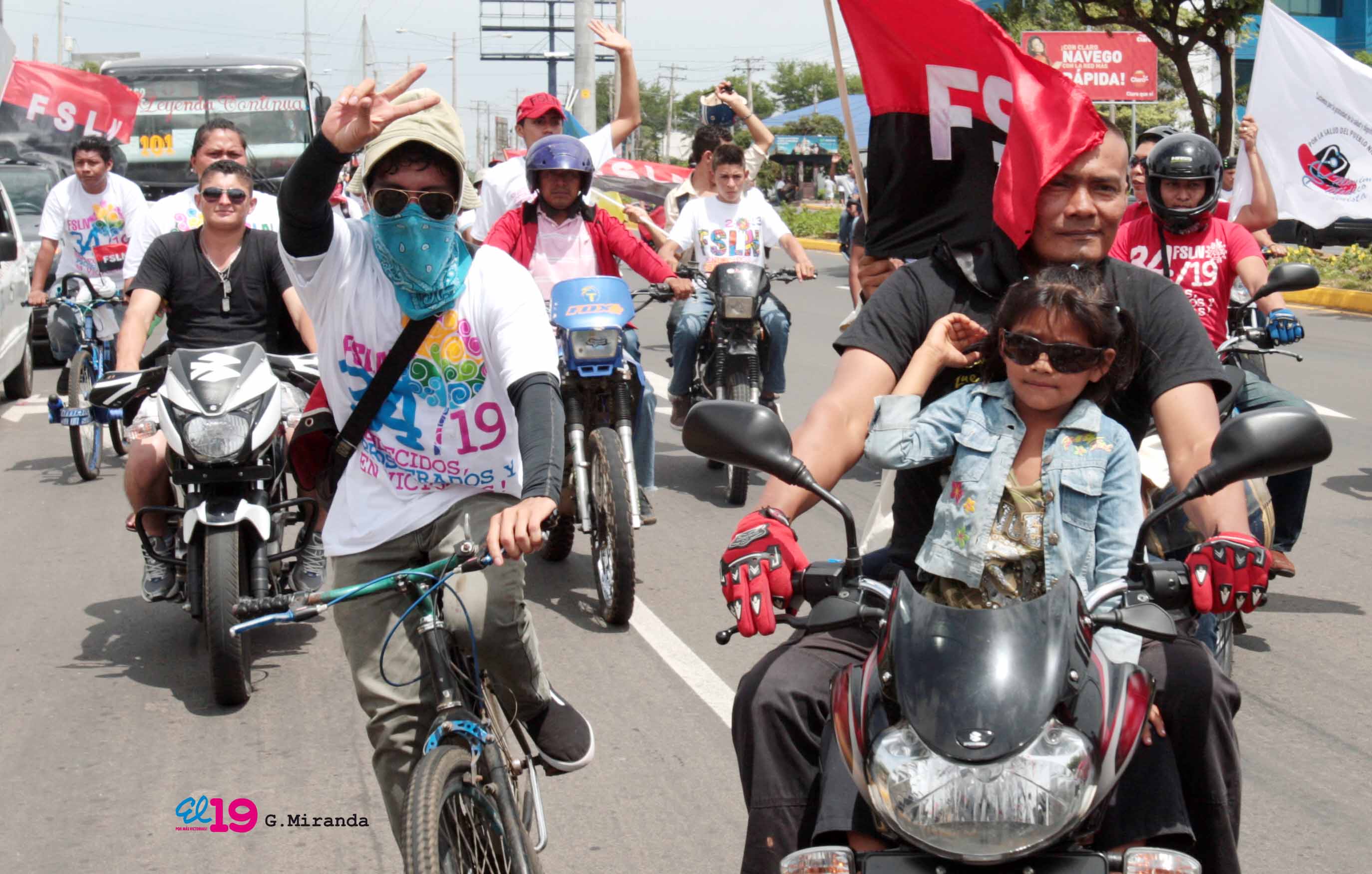 Caravanas llegan a Managua para el 34/19!