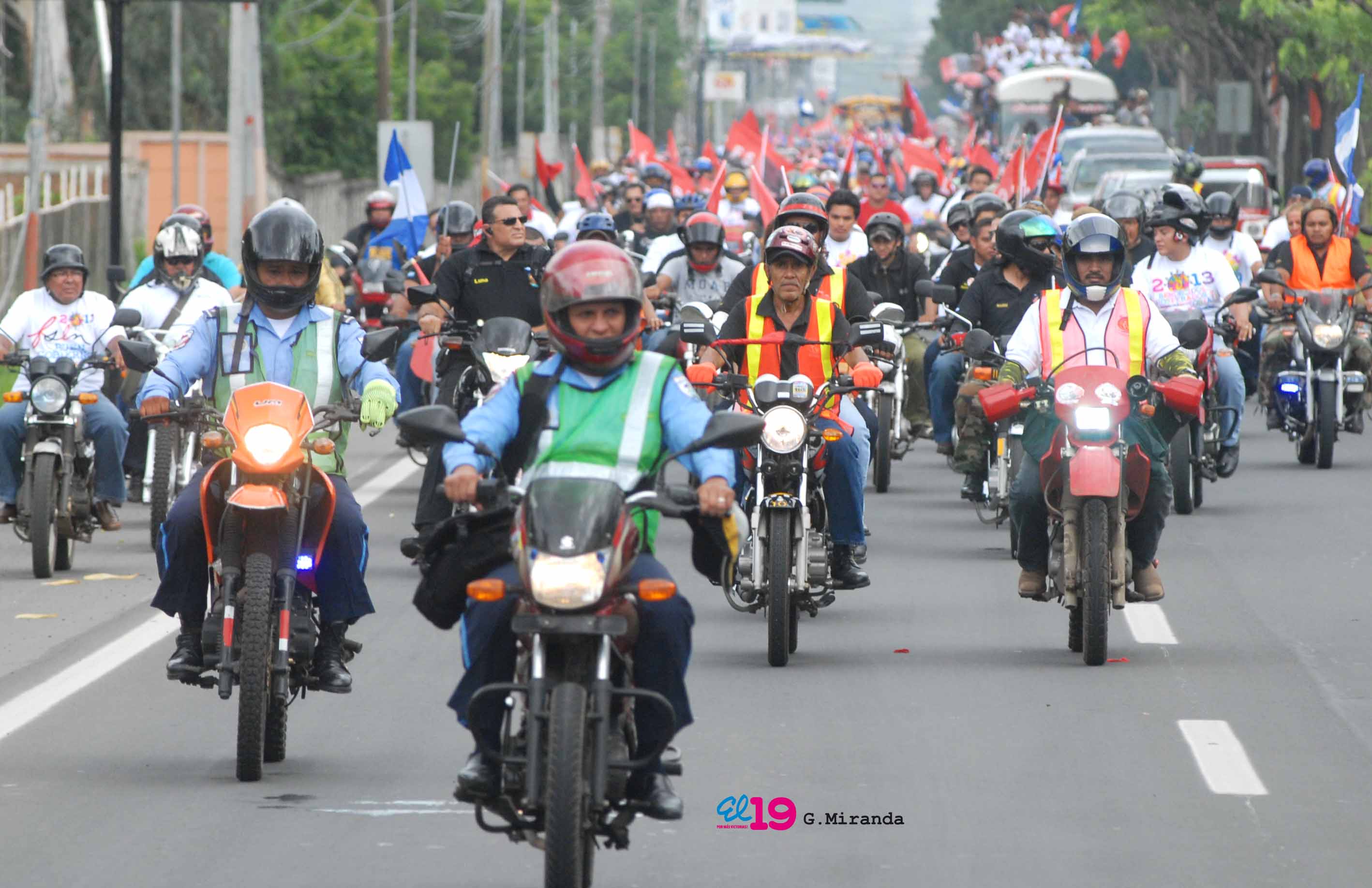 Caravanas llegan a Managua para el 34/19!