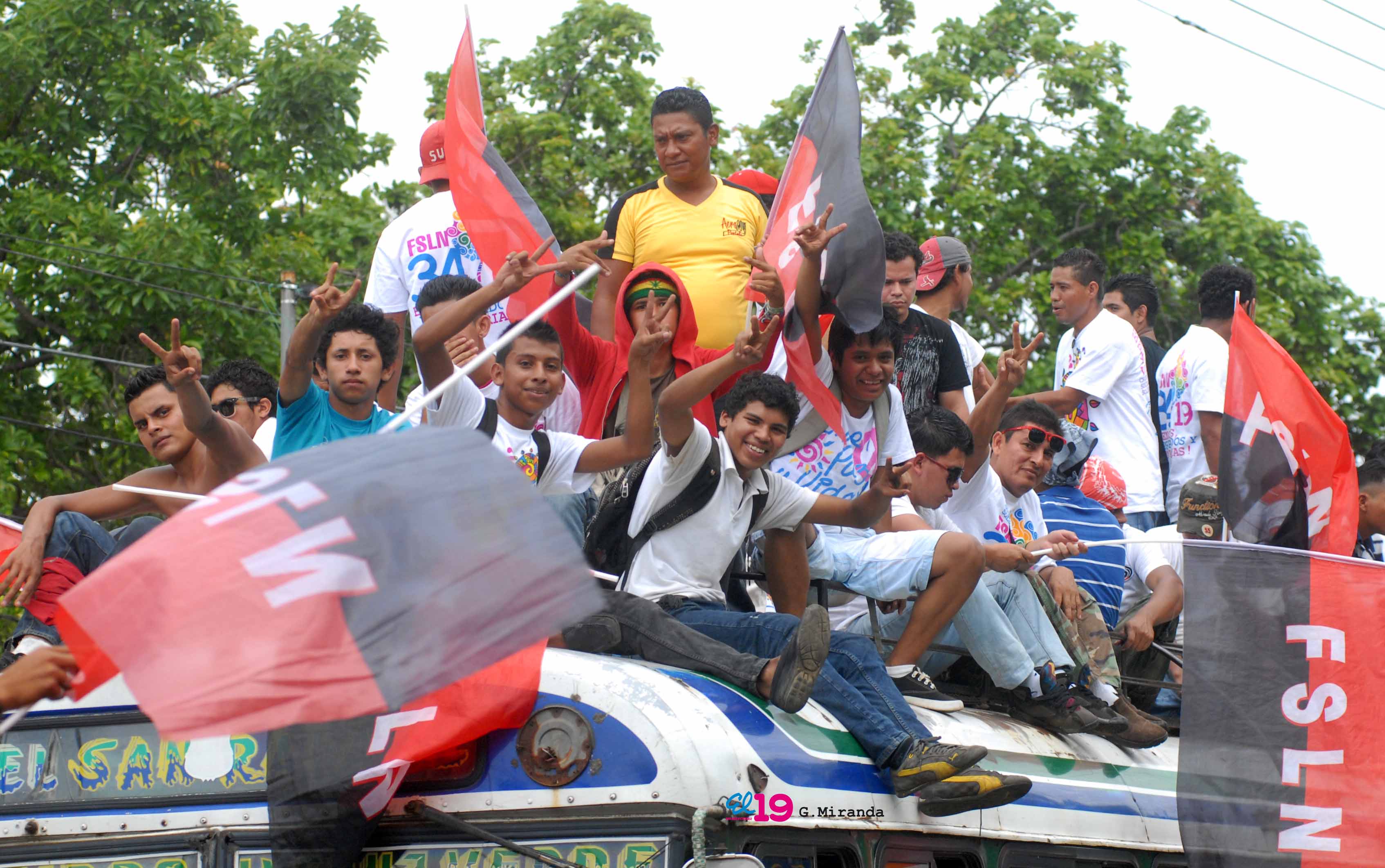 Caravanas llegan a Managua para el 34/19!