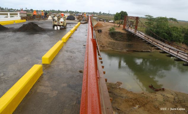 Gobierno Sandinista avanza construcción de vías de acceso a Puerto Cabezas en el Caribe Norte