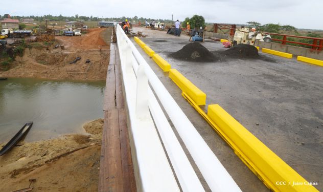 Gobierno Sandinista avanza construcción de vías de acceso a Puerto Cabezas en el Caribe Norte