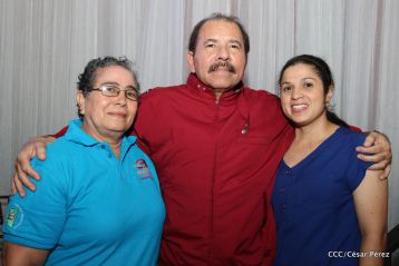 Daniel y Rosario sostienen encuentro con líderes sindicales nicaragüenses en saludo al Día Internacional de los Trabajadores