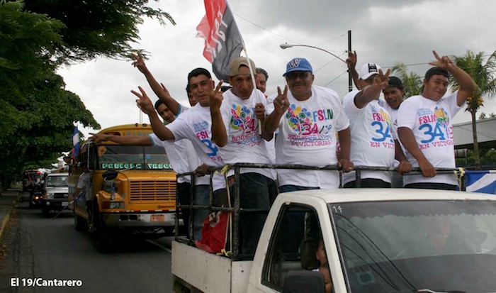 Caravanas llegan a Managua para el 34/19!