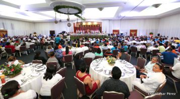 Daniel y Rosario sostienen encuentro con líderes sindicales nicaragüenses en saludo al Día Internacional de los Trabajadores