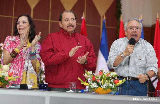 Daniel y Rosario sostienen encuentro con líderes sindicales nicaragüenses en saludo al Día Internacional de los Trabajadores