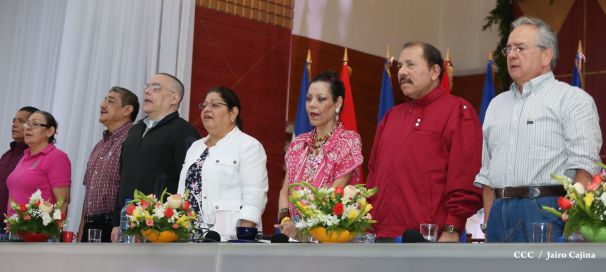 Daniel y Rosario sostienen encuentro con líderes sindicales nicaragüenses en saludo al Día Internacional de los Trabajadores