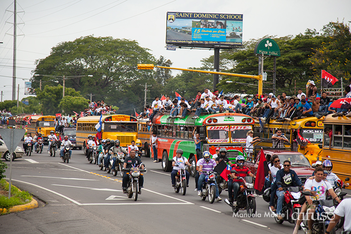 Caravanas llegan a Managua para el 34/19!