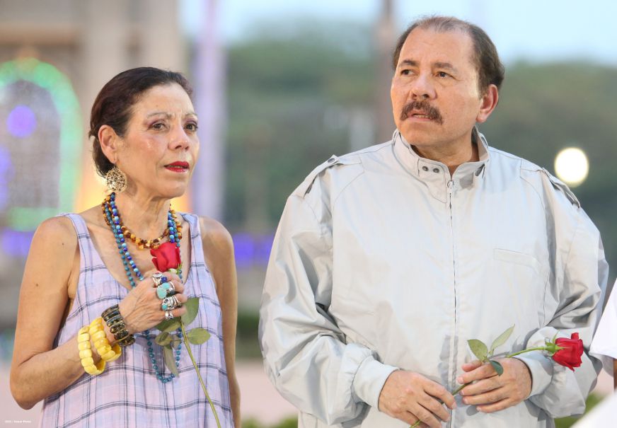 Daniel y Rosario rinden homenaje al Comandante de la Revolución, Tomás Borge Martínez