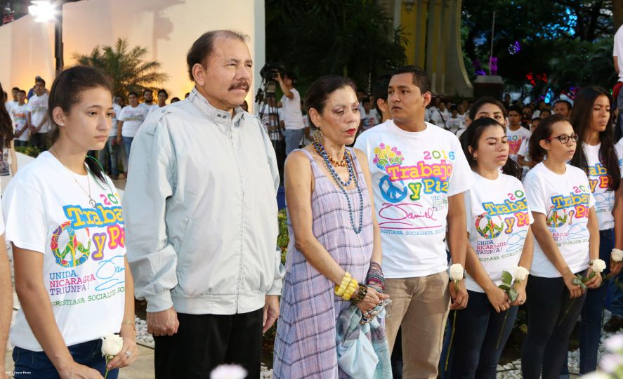 Daniel y Rosario rinden homenaje al Comandante de la Revolución, Tomás Borge Martínez