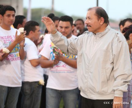 Daniel y Rosario rinden homenaje al Comandante de la Revolución, Tomás Borge Martínez