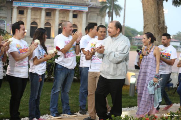 Daniel y Rosario rinden homenaje al Comandante de la Revolución, Tomás Borge Martínez