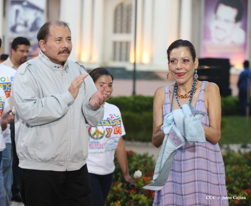 Daniel y Rosario rinden homenaje al Comandante de la Revolución, Tomás Borge Martínez