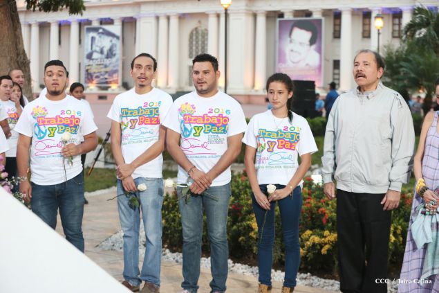 Daniel y Rosario rinden homenaje al Comandante de la Revolución, Tomás Borge Martínez