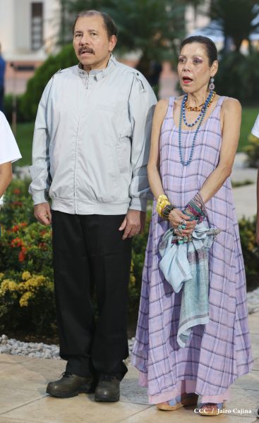 Daniel y Rosario rinden homenaje al Comandante de la Revolución, Tomás Borge Martínez