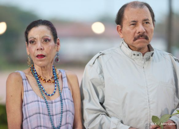 Daniel y Rosario rinden homenaje al Comandante de la Revolución, Tomás Borge Martínez