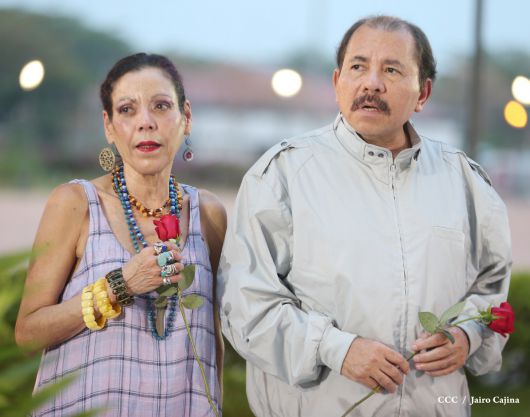 Daniel y Rosario rinden homenaje al Comandante de la Revolución, Tomás Borge Martínez