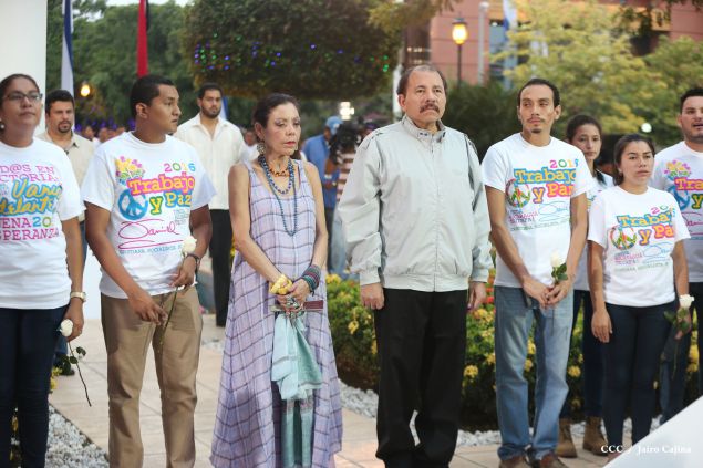 Daniel y Rosario rinden homenaje al Comandante de la Revolución, Tomás Borge Martínez