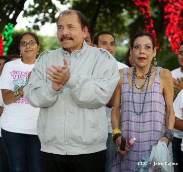 Daniel y Rosario rinden homenaje al Comandante de la Revolución, Tomás Borge Martínez