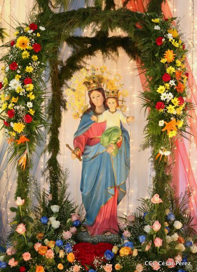 Celebran con júbilo y devoción a María Auxiliadora en Los Altos, Nindirí