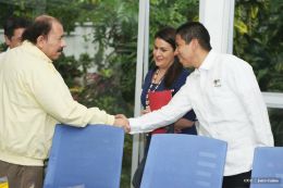 Daniel y Rosario reciben al presidente de Honduras, Juan Orlando Hernández