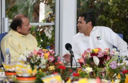 Daniel y Rosario reciben al presidente de Honduras, Juan Orlando Hernández