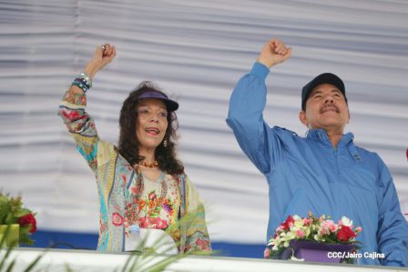 Daniel y Rosario celebran el 37 Aniversario del Repliegue Táctico a Masaya