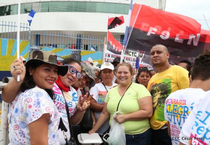 Presidente Daniel y Compañera Rosario en 37 Aniversario del Repliegue a Masaya